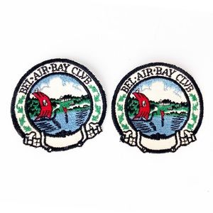 Vintage Bel Air Bay Club Patch, sew on set of 2